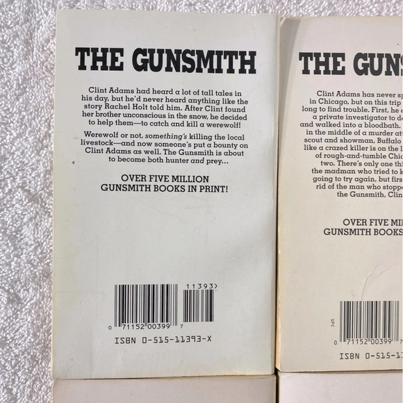 Vintage The Gunsmith All  Action Western Romance Novel x4 - Picture 13 of 14